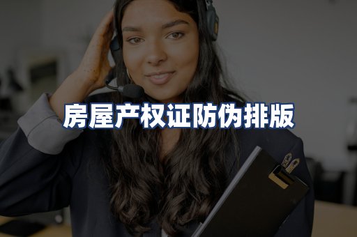 房屋产权证防伪排版